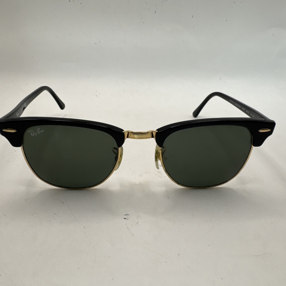 Ray-Ban Clubmaster RB 3016 W0365 Black Gold Eyeglasses Frames 49-21 3N Mens